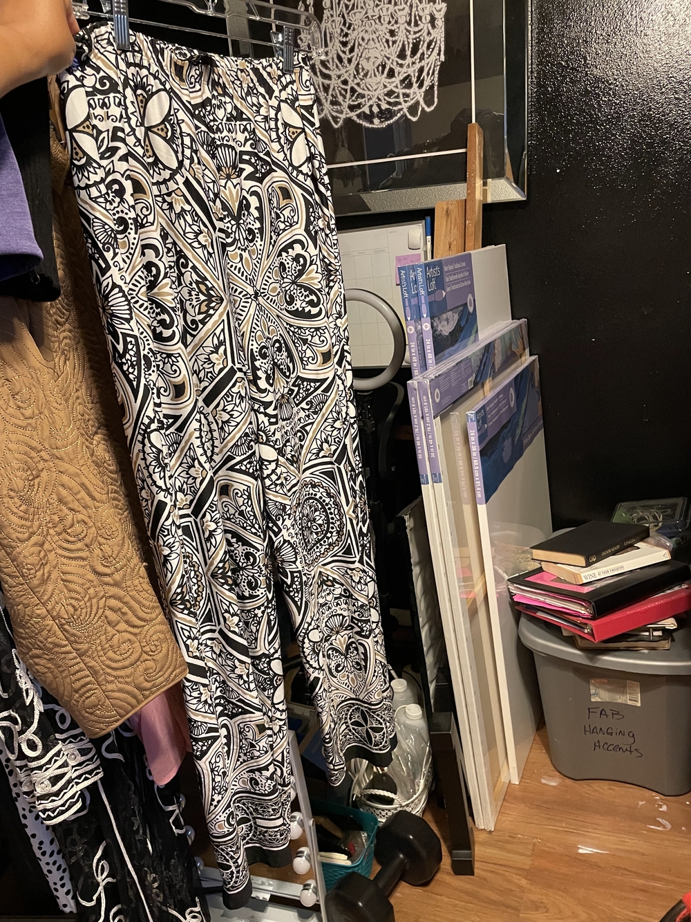 Melissa Paige Black and White Printed Palazzo Pants